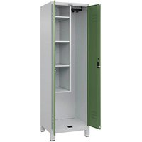 CP Putzmittelschrank Classic Plus 080110-00 S10006 lichtgrau, resedagrün 60,0 x 50,0 x 195,0 cm, aufgebaut von Cp