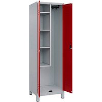 CP Putzmittelschrank Classic Plus 080110-00 S10017 lichtgrau, verkehrsrot 60,0 x 50,0 x 195,0 cm, aufgebaut von Cp