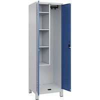 CP Putzmittelschrank Classic Plus 080110-00 S10020 fernblau, lichtgrau 60,0 x 50,0 x 195,0 cm, aufgebaut von Cp