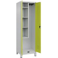 CP Putzmittelschrank Classic Plus 080110-00 S10025 clowngrün, lichtgrau 60,0 x 50,0 x 195,0 cm, aufgebaut von Cp