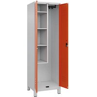 CP Putzmittelschrank Classic Plus 080110-00 S10036 lichtgrau, reinorange 60,0 x 50,0 x 195,0 cm, aufgebaut von Cp