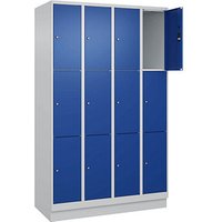 CP Schließfachschrank Classic PLUS enzianblau, lichtgrau 080020-403 S10003, 12 Schließfächer 120,0 x 50,0 x 195,0 cm von Cp