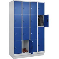 CP Schließfachschrank Classic PLUS enzianblau, lichtgrau 080020-404 S10003, 16 Schließfächer 120,0 x 50,0 x 185,0 cm von Cp