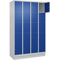 CP Schließfachschrank Classic PLUS enzianblau, lichtgrau 080020-405 S10009, 20 Schließfächer 120,0 x 50,0 x 195,0 cm von Cp