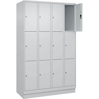 CP Schließfachschrank Classic PLUS lichtgrau 080020-403 S10009, 12 Schließfächer 120,0 x 50,0 x 195,0 cm von Cp