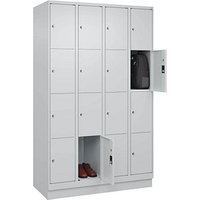 CP Schließfachschrank Classic PLUS lichtgrau 080020-404 S10009, 16 Schließfächer 120,0 x 50,0 x 185,0 cm von Cp