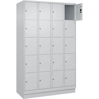 CP Schließfachschrank Classic PLUS lichtgrau 080020-405 S10003, 20 Schließfächer 120,0 x 50,0 x 195,0 cm von Cp