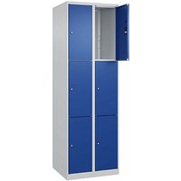 CP Schließfachschrank Classic Plus enzianblau, lichtgrau 080000-203 S10003, 6 Schließfächer 60,0 x 50,0 x 185,0 cm von Cp