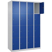 CP Schließfachschrank Classic Plus enzianblau, lichtgrau 080000-404 S10003, 16 Schließfächer 120,0 x 50,0 x 185,0 cm von Cp