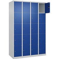 CP Schließfachschrank Classic Plus enzianblau, lichtgrau 080000-405 S10003, 20 Schließfächer 120,0 x 50,0 x 185,0 cm von Cp