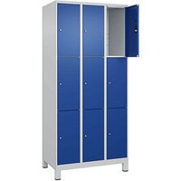 CP Schließfachschrank Classic Plus enzianblau, lichtgrau 080010-303 S10003, 9 Schließfächer 90,0 x 50,0 x 195,0 cm von Cp