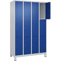 CP Schließfachschrank Classic Plus enzianblau, lichtgrau 080010-403 S10003, 12 Schließfächer 120,0 x 50,0 x 195,0 cm von Cp