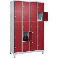 CP Schließfachschrank Classic Plus lichtgrau, rubinrot 080010-405 S10001, 20 Schließfächer 120,0 x 50,0 x 195,0 cm von Cp