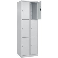 CP Schließfachschrank Classic Plus lichtgrau 080000-203 S10008, 6 Schließfächer 60,0 x 50,0 x 185,0 cm von Cp