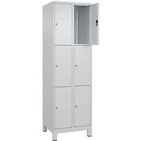 CP Schließfachschrank Classic Plus lichtgrau 080010-203 S10007, 6 Schließfächer 60,0 x 50,0 x 195,0 cm von Cp