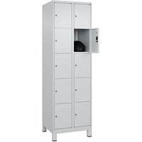 CP Schließfachschrank Classic Plus lichtgrau 080010-205 S10009, 10 Schließfächer 60,0 x 50,0 x 195,0 cm von Cp