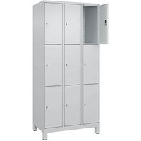 CP Schließfachschrank Classic Plus lichtgrau 080010-303 S10009, 9 Schließfächer 90,0 x 50,0 x 195,0 cm von Cp