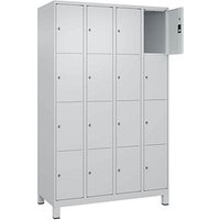 CP Schließfachschrank Classic Plus lichtgrau 080010-404 S10009, 16 Schließfächer 120,0 x 50,0 x 195,0 cm von Cp