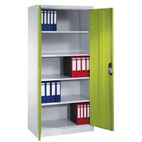 CP Stahlschrank C 2000 Acurado 9280-000 S10953 lichtgrau, clowngrün 93,0 x 50,0 x 195,0 cm, aufgebaut von Cp