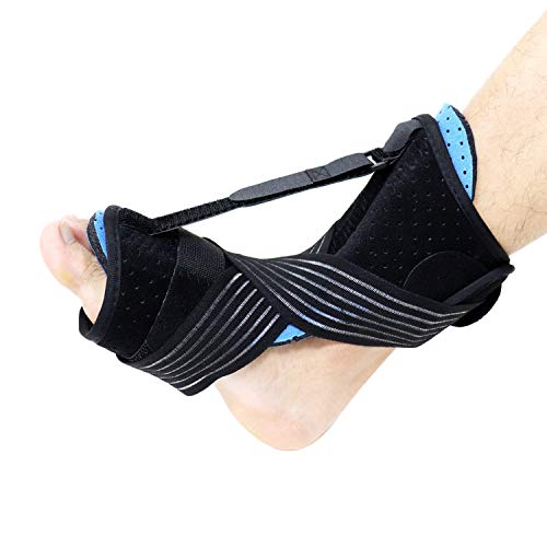 Cpolebev Plantarfasziitis Nachtschiene für Plantarfasziitis Einstellbare Plantarfasziitisschiene mit Massageball und Verband von Cpolebev