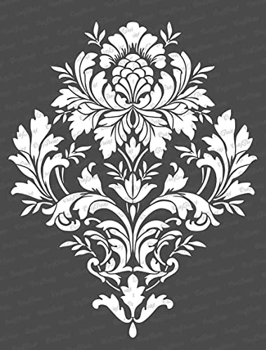 CrafTreat Brocade Stencils for painting on Wood, Canvas, Paper, Fabric, Floor, Wall and Tile - Brocade Stencil - Size: A4 - Reusable DIY Art and Craft Stencils - Flourish Stencils for Crafts Reusable von CrafTreat