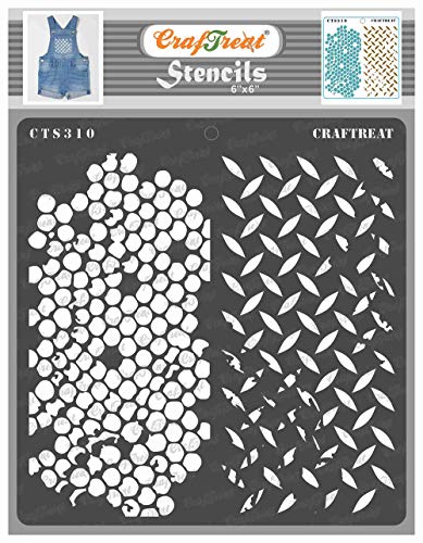 CrafTreat Diamond Pattern Stencils for Painting on Wood, Canvas, Paper, Fabric, Floor, Wall and Tile - Diamond Hive - 6 x 6 Inches - Reusable DIY Art and Craft Stencils - Diamond Hive Stencil von CrafTreat