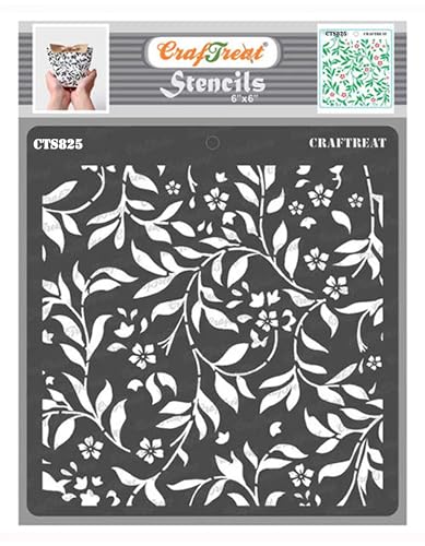 CrafTreat Flourish Background Stencil 6x6 Inches von CrafTreat