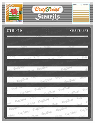 CrafTreat Geometric Stencils for Painting on Wood, Wall, Tile, Canvas, Paper, Fabric and Floor - Graduated Stripes Stencil - 6 x 6 Inches - Reusable DIY Art and Craft Stencils von CrafTreat