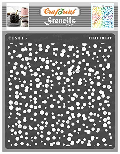 CrafTreat Grimy Dots Stencil 6x6 Inches von CrafTreat