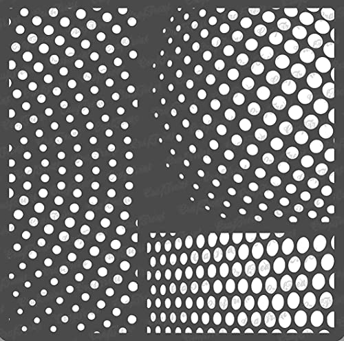 CrafTreat Stencils Pattern Halftone Circles (15 cm x 15 cm) Reusable Stencils for Painting on Wood, Canvas, Paper, Fabric, Floor, Wall and Tiles DIY Art and Craft Stencils von CrafTreat