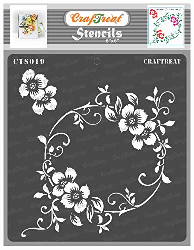 CrafTreat schablonen blumen-Flourish-Kreis - wiederverwendbare schablonen für Malen auf Leinwand von CrafTreat