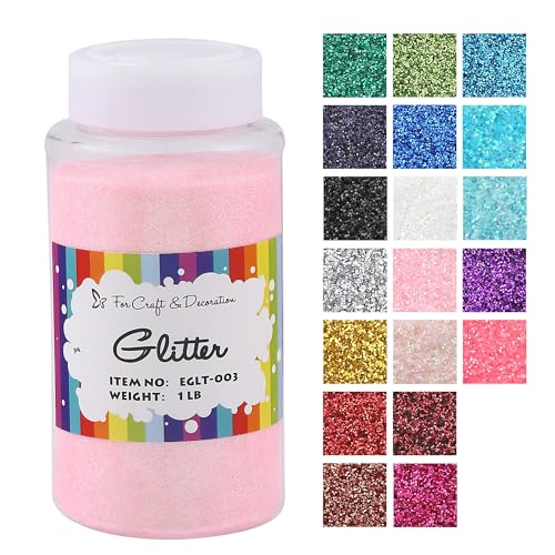 Craft and Party, Bastelglitzer zum Basteln und Dekorieren, 0,5 kg abgefüllt (ultrafein – 1/128 Zoll, 0,000 Zoll, 0,2 mm, hellrosa) von Craft And Party