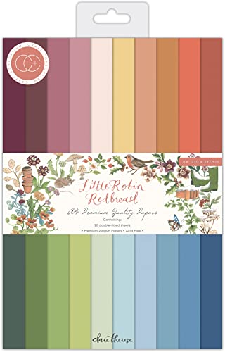 Craft Consortium Double-Sided Paper Pad A4 20/Pkg-Little Robin Redbreast von Craft Consortium