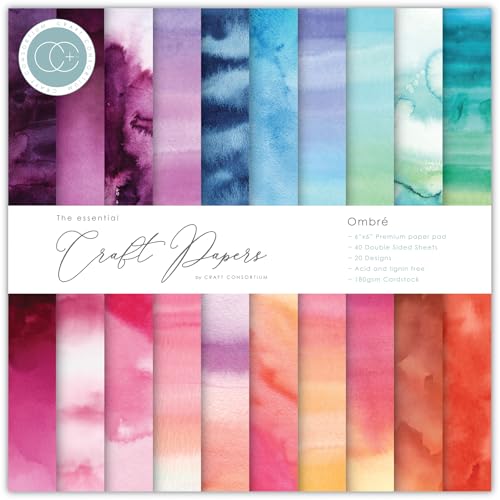 Craft Consortium Ombre Bastelpapierblock, 15,2 cm von Craft Consortium