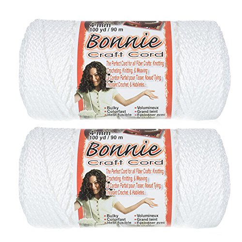 Craft County 2er-Pack Bonnie Macramé Cord - 4 mm - 100 Yard Längen von Craft County