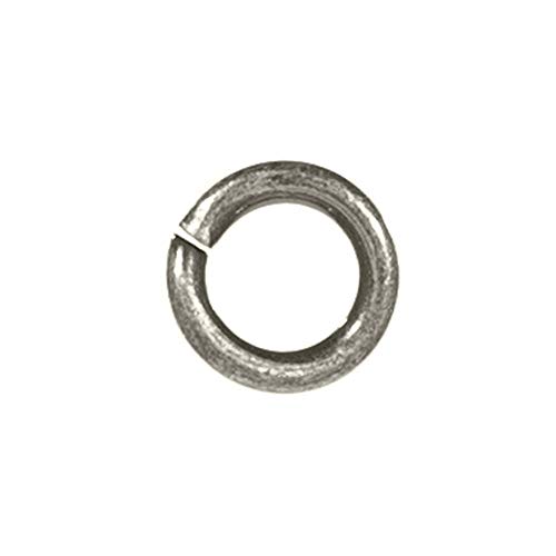 Craft County 5 mm Metall-Schmuck-Binderinge – ca. 200 Stück pro Packung – Verwendung zur Herstellung von Halsketten, Armbändern oder anderem Schmuck (Antiksilber) von Craft County