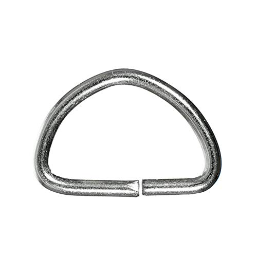 Craft County Ungeschweißte 5/8 Zoll silberne Metall-D-Ringe – Packungen mit 5, 10, 25, 50 und 100 Stück – für Armbänder, Uhren und mehr, 100 Stück, Silber, 100 x PAR-58DRINGMTL-SLVR-~CRAFT_TS von Craft County