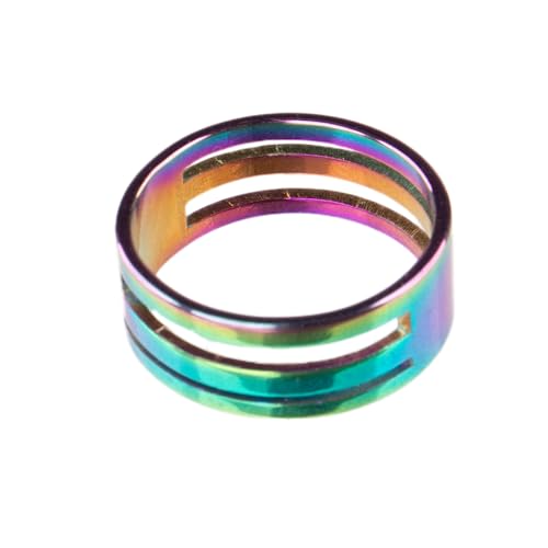 Craft County Werkzeug zum Öffnen und Schließen von Binderingen – einfacher Slip-on Ring mit 4 Schlitzen für Schmuckherstellung – Regenbogenfarben, 4 Stück von Craft County