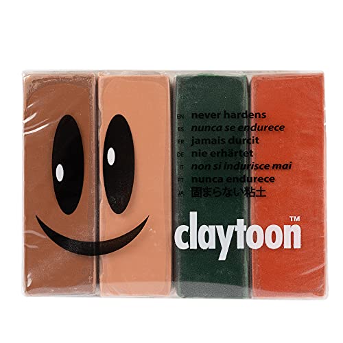 Van Aken Claytoon Modelliermasse – 0,5 kg (vier 113,4 g Riegel) – Verwendung für Claymation, Modelle und Stop-Motion (Erde) von Craft County