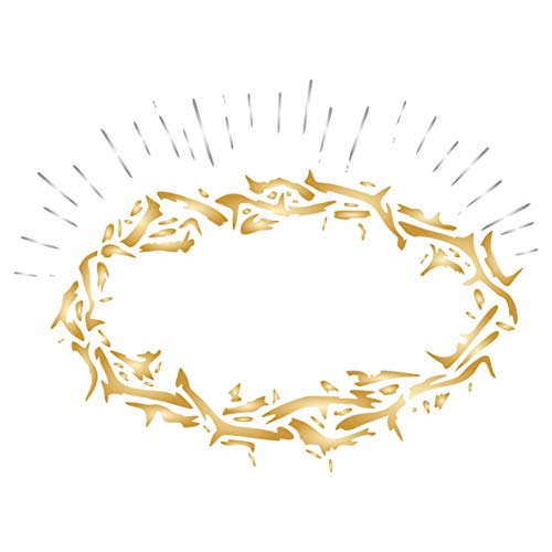 Schablone mit Dornenkrone, 21,59 x 16,51 cm (L) – Stencil Company Original religiöse geflochtene Jesus-Kronenkranz von Craft Kreatively