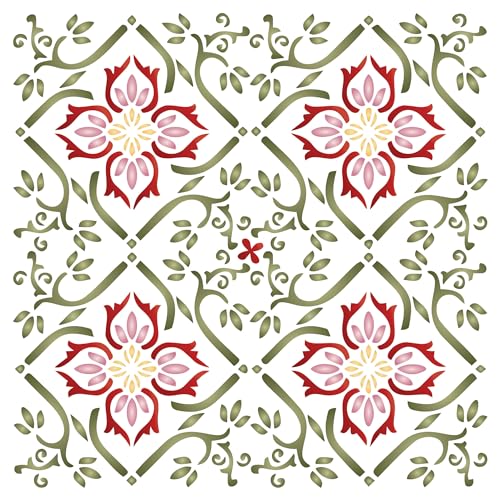 Schablonen für Wände: Keltische Fliesenschablone, 15,2 x 15,2 cm, traditionelles irisches Fliesendesign von Craft Kreatively