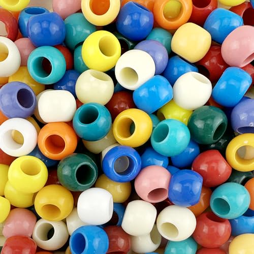 Acrylperlen, 12 mm mit 5,7 mm großem Loch, Primär-Glanz-Mix, 100 Stück von Craft Making Shop