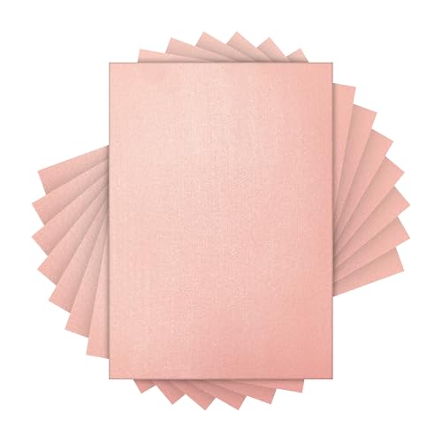 Craft Perfect Perlglanz-Karton, A4, 20 Stück, Prinzessinnen-Rosa, 250 g/m², doppelseitiger, säurefreier Karton zum Stanzen und Basteln von Craft Perfect