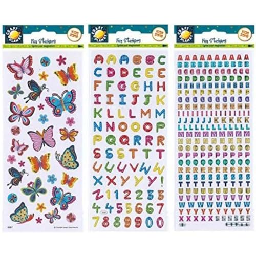 Craft Planet CPT 6561004 Weltraum Stickers, Buchstabenmuster, Multi, Einheitsgröße von Craft Planet