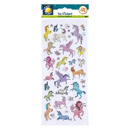 Craft Planet CPT 6561086 Sticker, sortiert, Unicorn Craft Planet CPT 6561086 Sticker, sortiert, Unicorn von Craft Planet