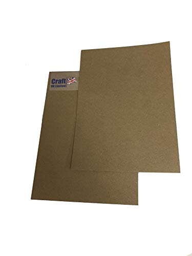 Craft UK 2342 A3 Kraft-Recycling-Karte - Braun 50 Blatt 280 g/m² von Craft UK Limited