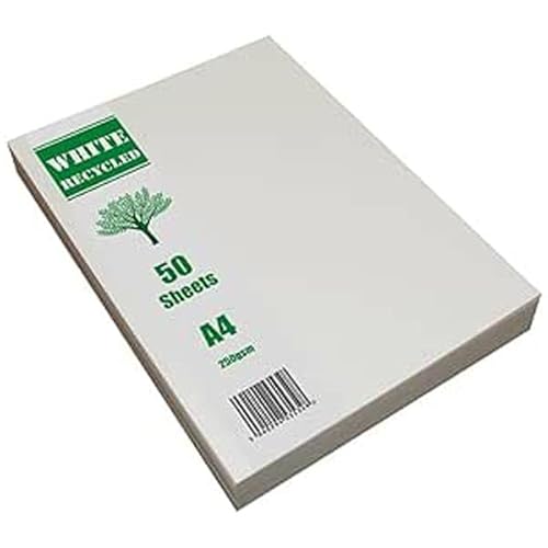 Craft UK 2379 Recycling-Karton, A4, 250 g/m², Weiß, 50 Blatt von Craft UK Limited