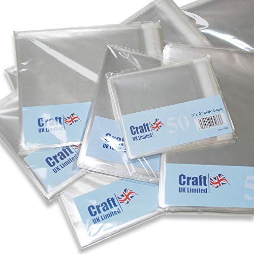 Craft UK DL-Polybeutel, 50 Stück, Synthetisches, durchsichtig, 11.4 x 25 x 0.1 cm von Craft UK