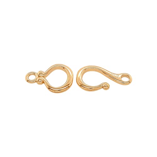 31 mm 14 Karat massives Gelbgold, Kugelendverschluss mit Perlendetails und Kugelende, hergestellt in den USA. CRAFT WIRE von Craft Wire