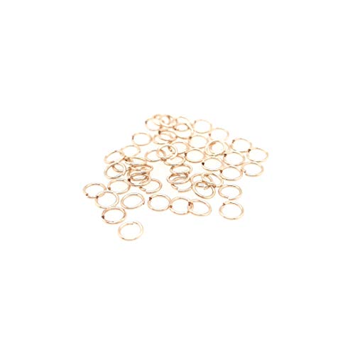 CRAFT WIRE 50 Stück 14/20 Gold gefüllte runde offene Binderinge 4,8 mm 22 Gauge von Craft Wire